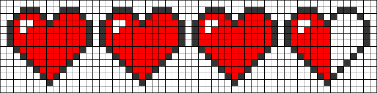 Схема для фенечки из бисера с сердечками