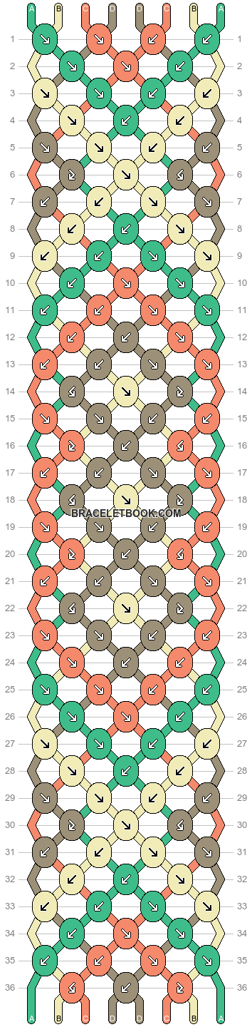 Four color friendship bracelet patterns deals