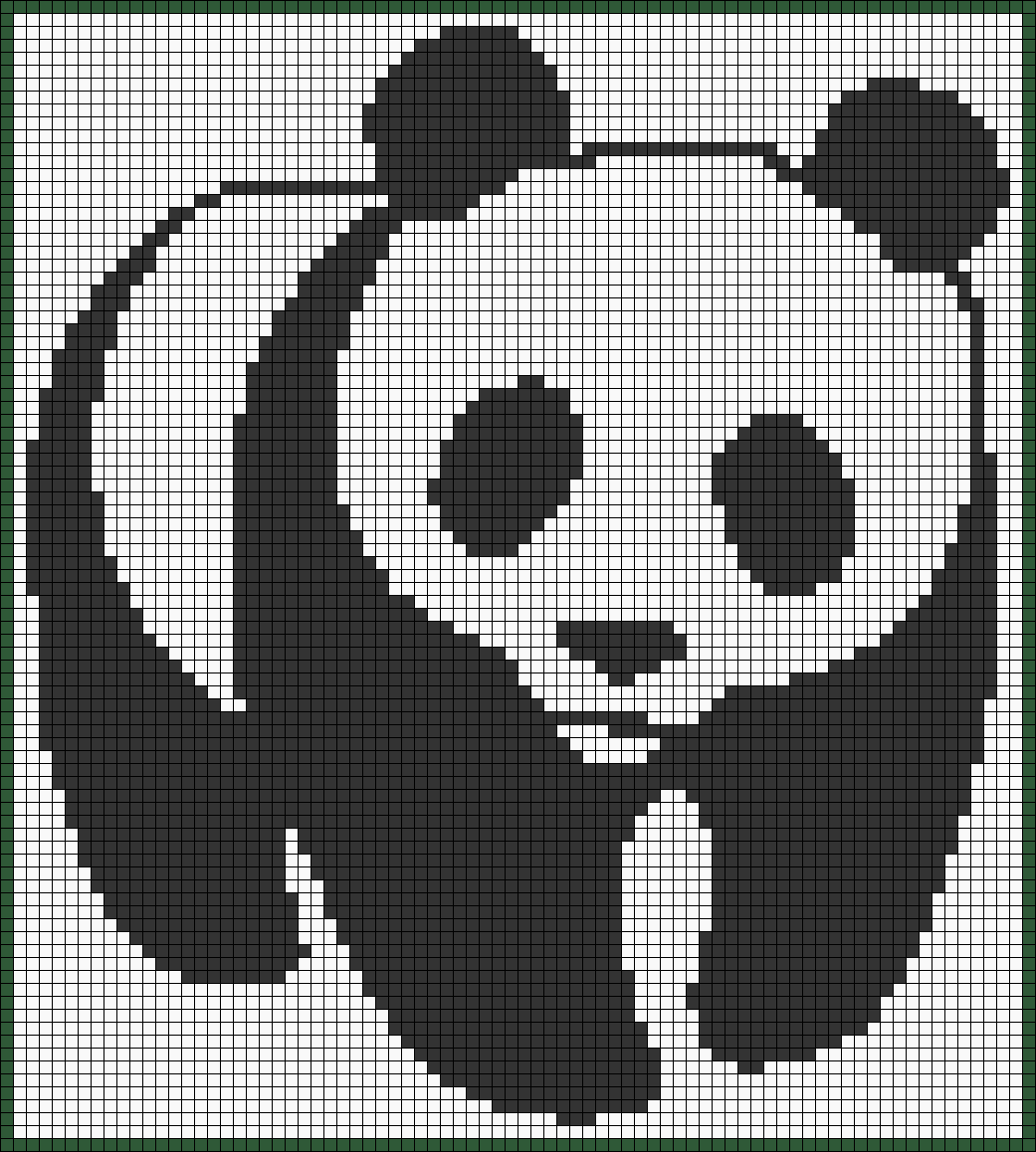 Схема вышивки крестом Панда