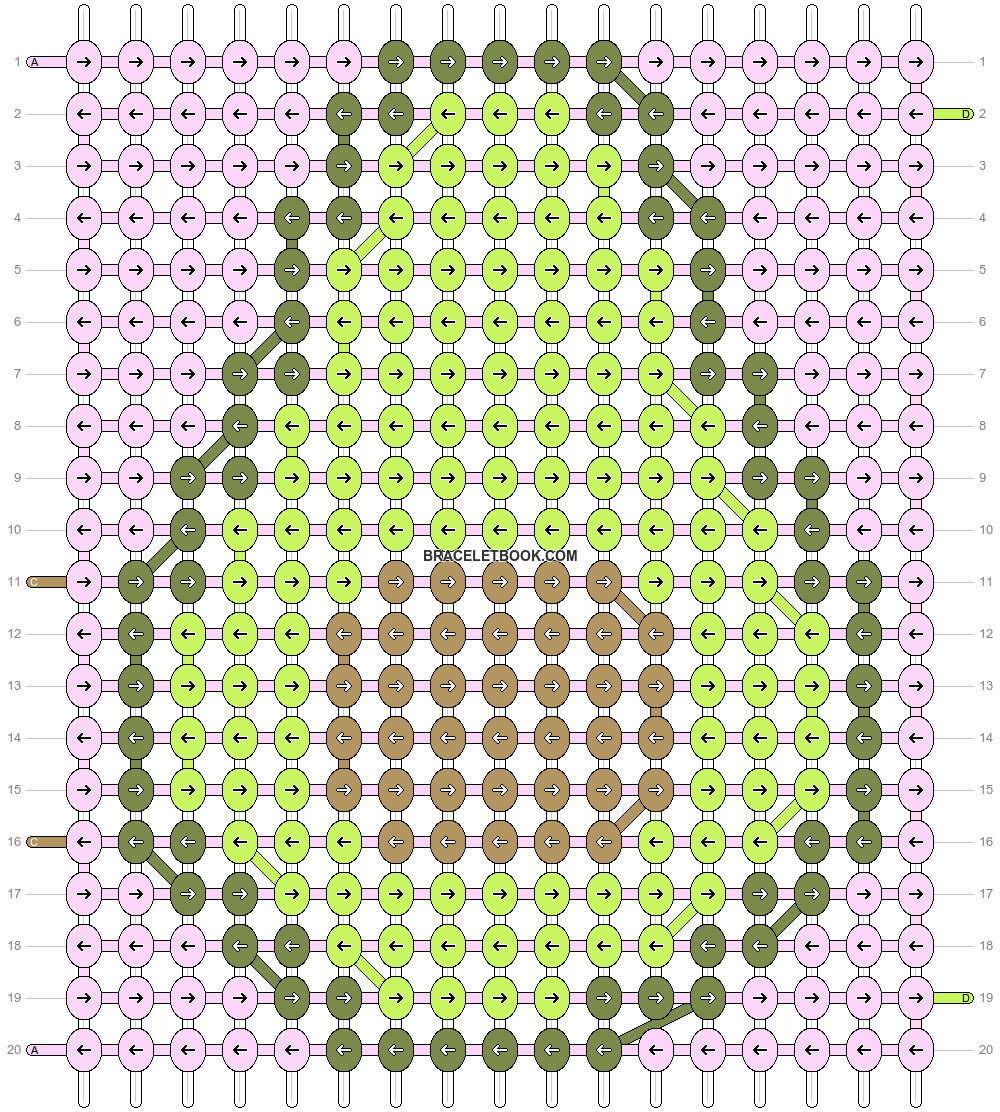 Alpha pattern #56862, BraceletBook
