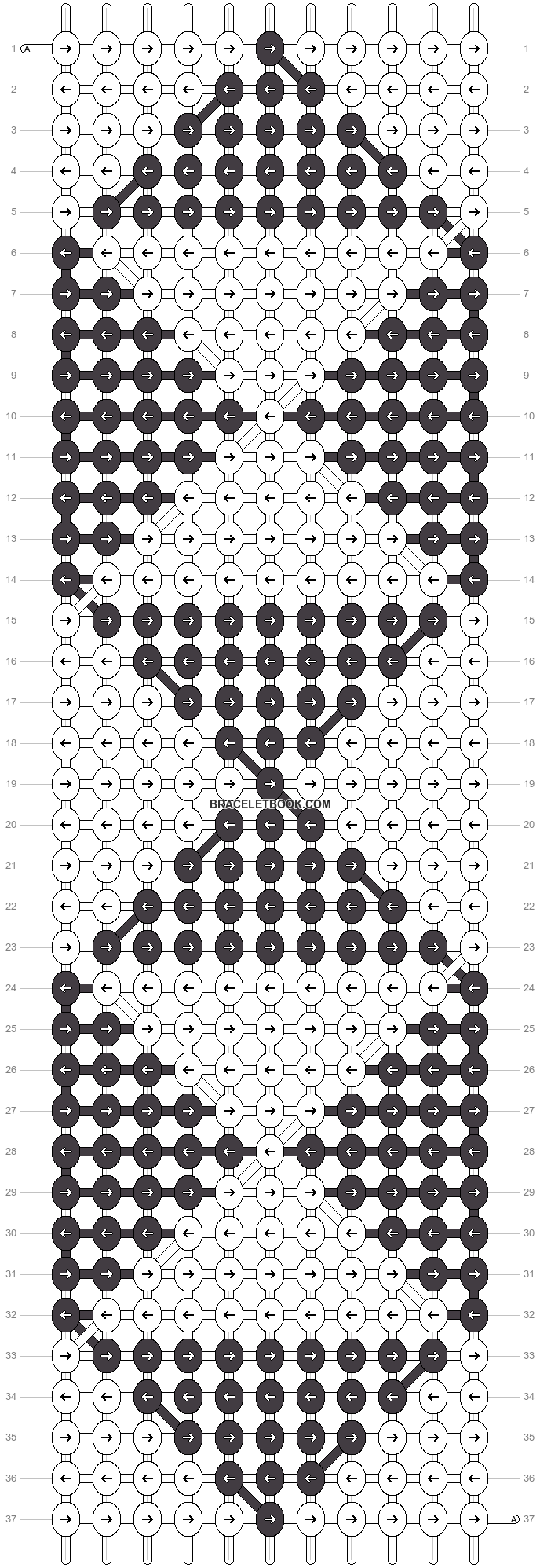 Alpha pattern #35330, BraceletBook