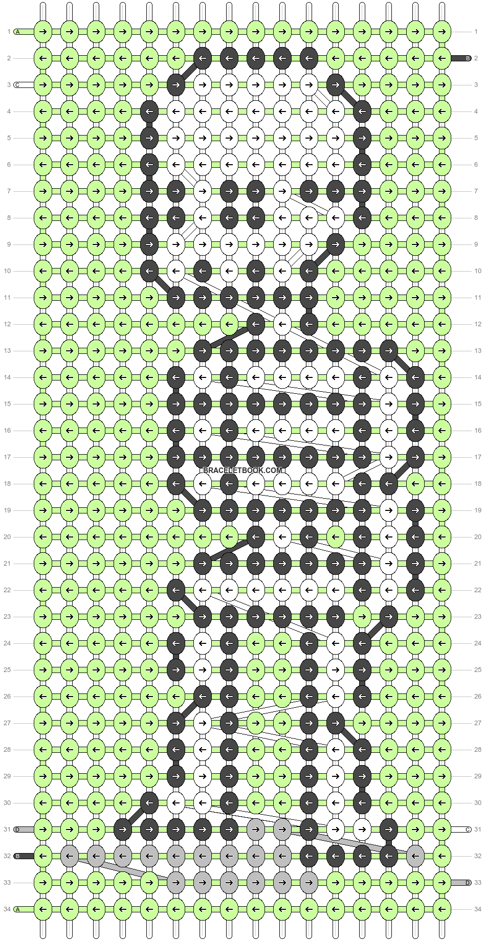 Alpha pattern #50101 | BraceletBook