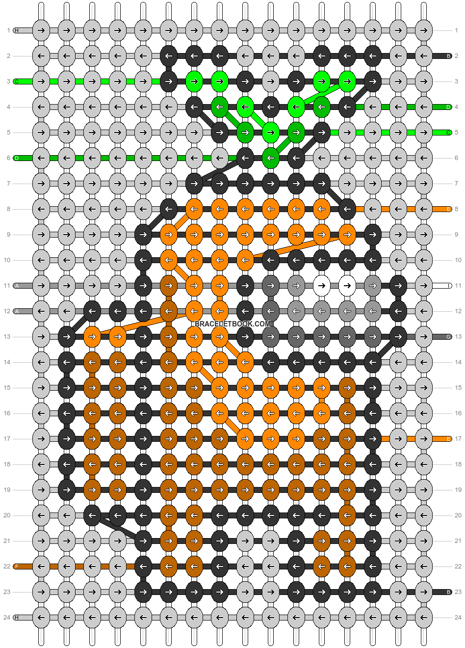 Alpha pattern #61477, BraceletBook