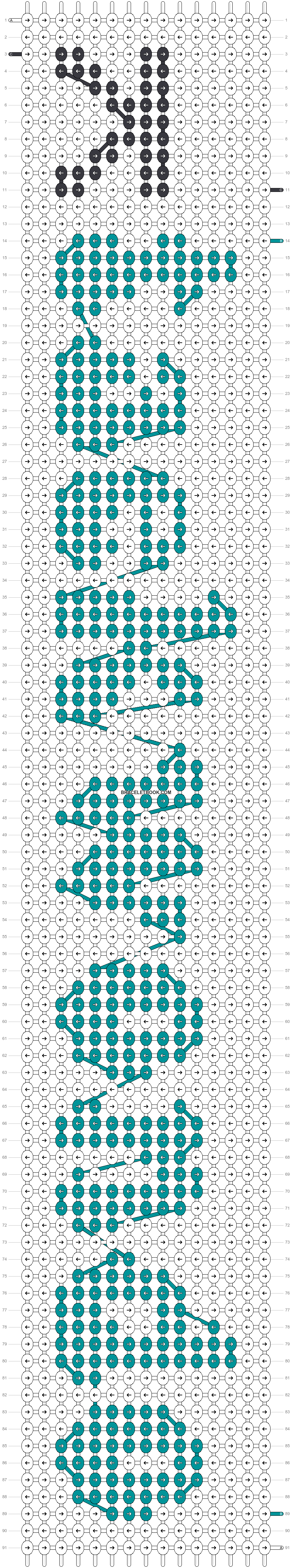 Alpha pattern #61477, BraceletBook