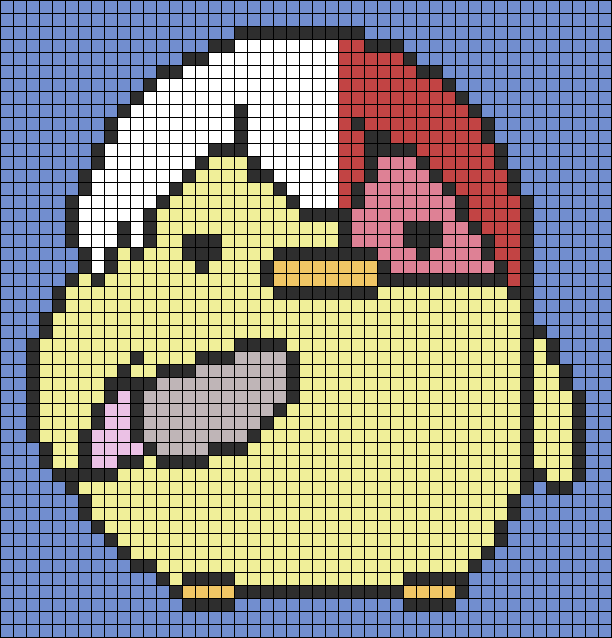 Togedemaru Pokemon Pixel Art Pattern