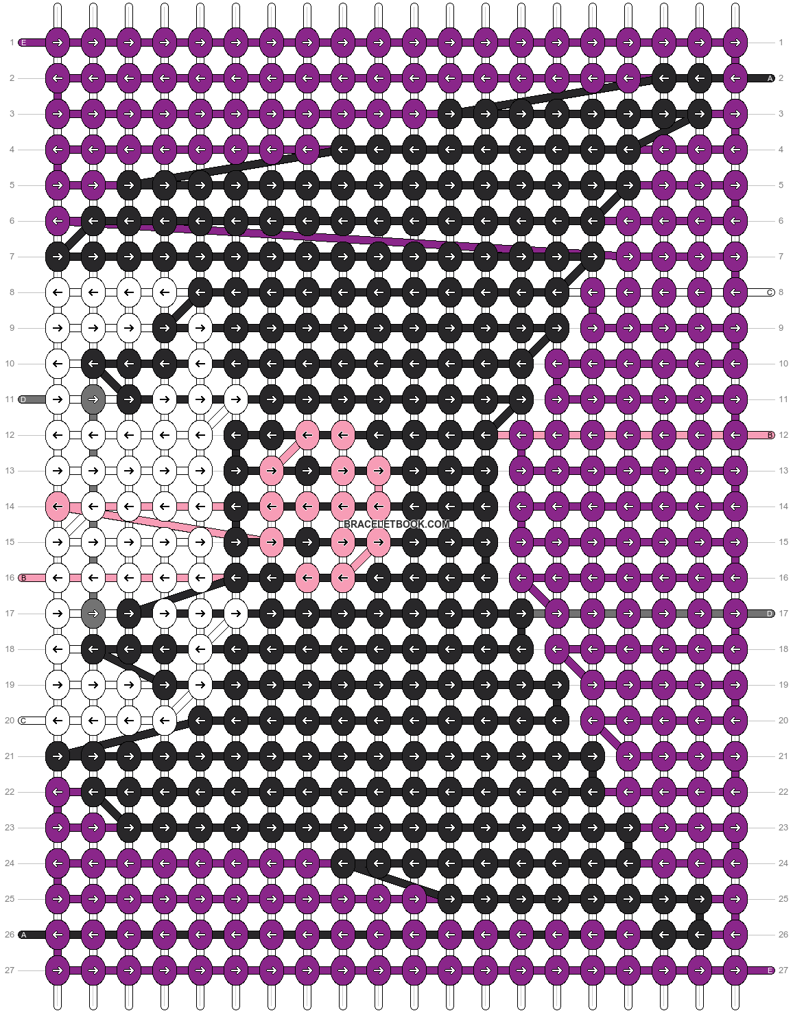 Alpha pattern #44214, BraceletBook