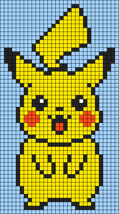 pokemon pixel art grid pikachu