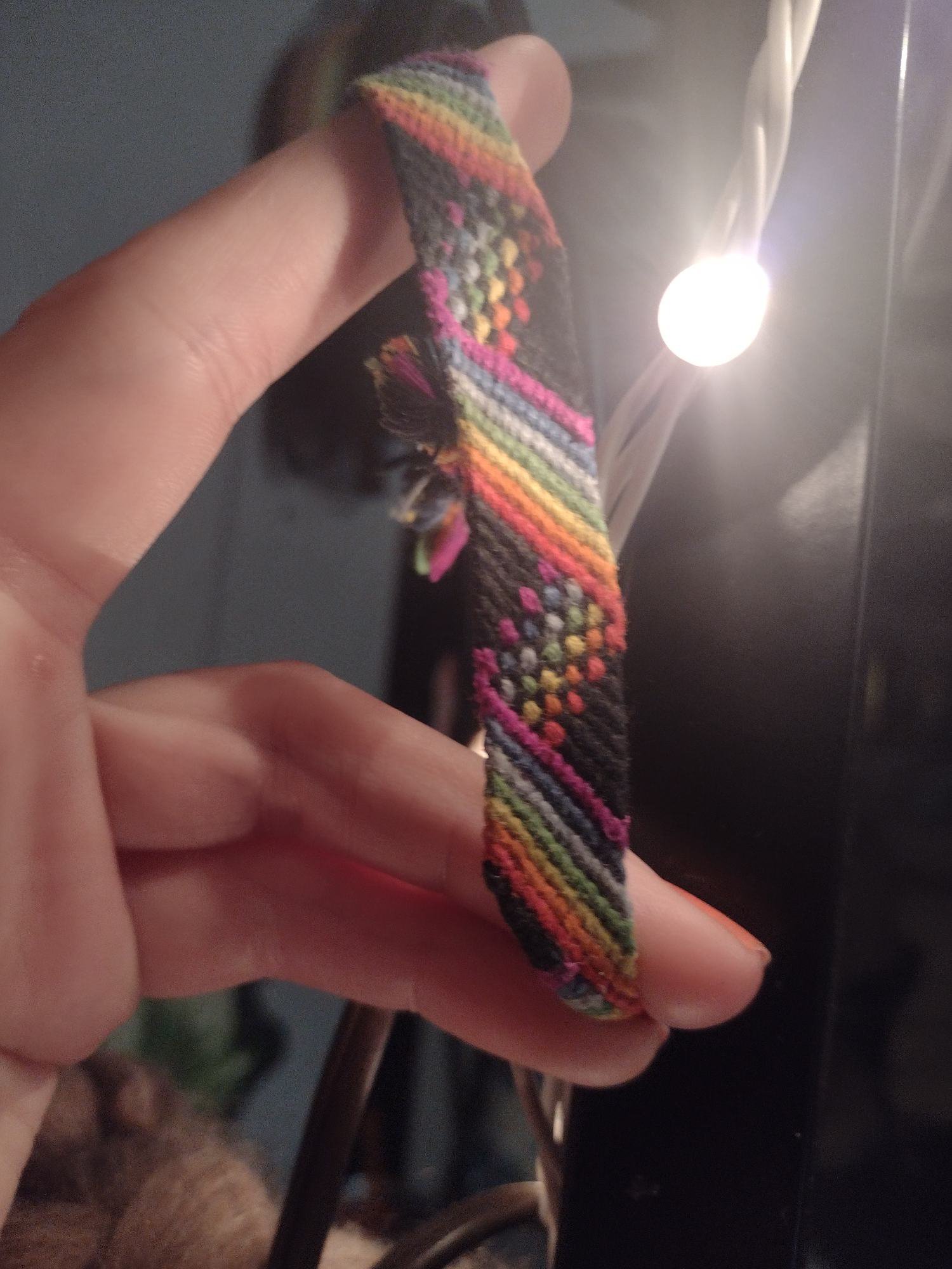 Rainbow Plaid Friendship Bracelet
