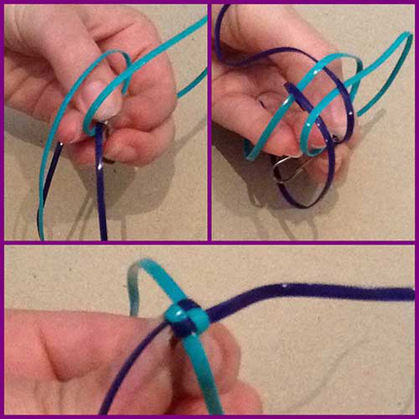How to make a square knot boondoggle tutorial BraceletBook