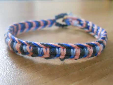 Multicolored macrame bracelets