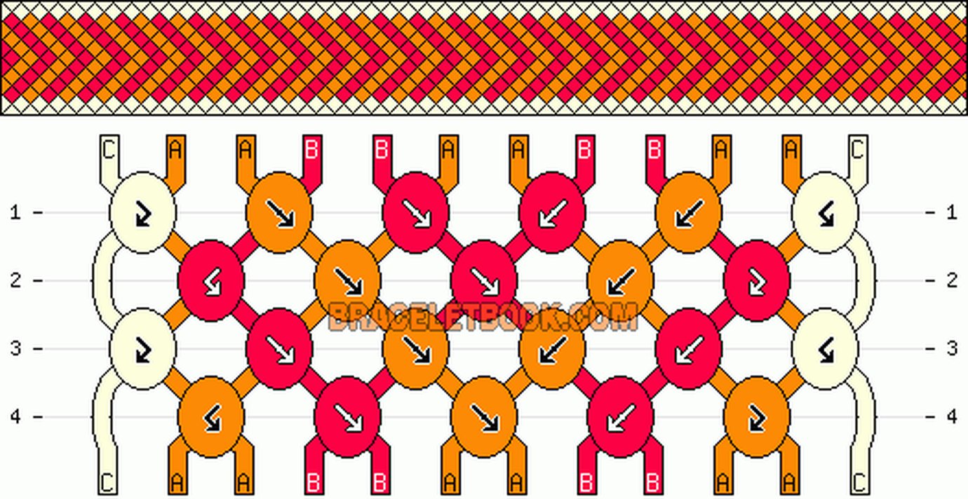 Bordered Chevron tutorial BraceletBook