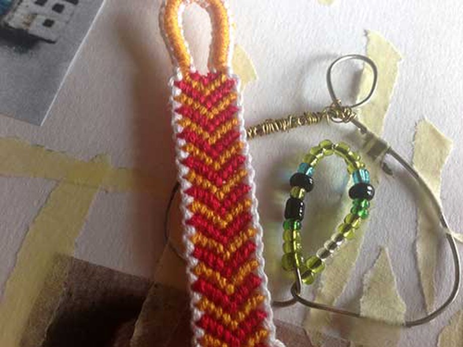 Bordered Chevron tutorial BraceletBook