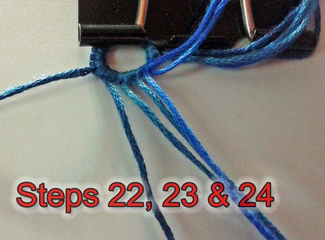 Macrame Loop Tutorial for Alpha Patterns - Steps 22, 23 & 24