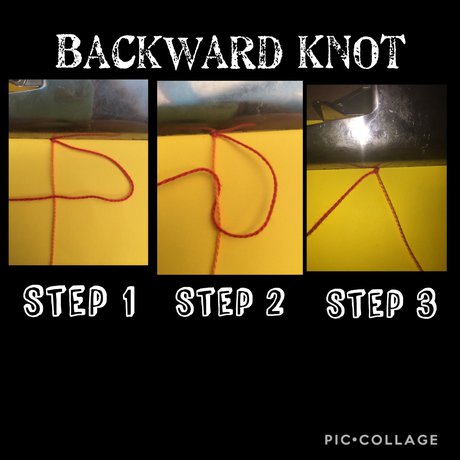 How to read normal patterns - Backward knot