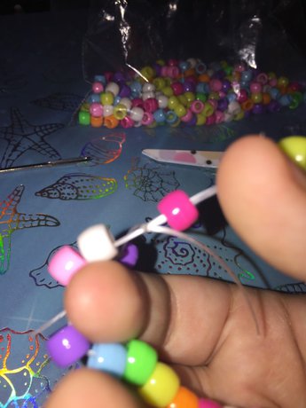 Elastic Beaded Bracelet Tutorial - Step 6