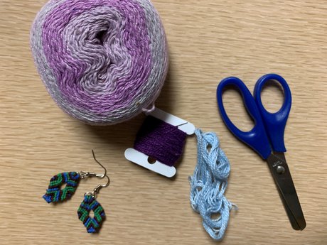Making earrings from a shaped bracelet - Materials