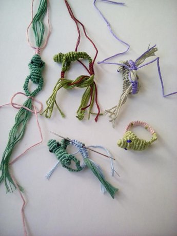 3D Macrame Frog - How to make frog rings
