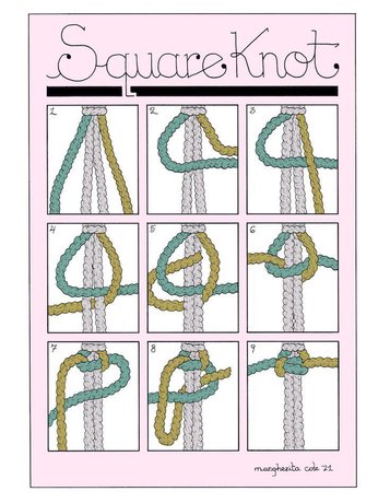 Macrame endings for alpha wallhangings & keychains