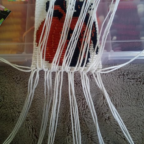 Macrame endings for alpha wallhangings & keychains - Step 4