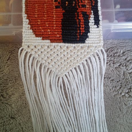 Macrame endings for alpha wallhangings & keychains - Step 5