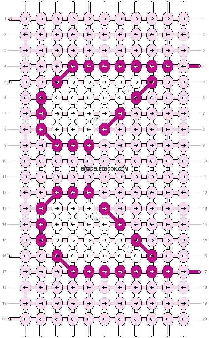 Alpha pattern #60944, BraceletBook